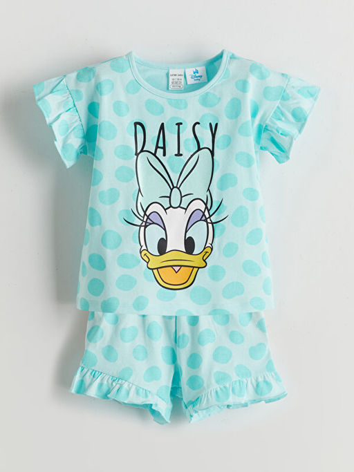 Daisy Duck Bask?l? K?z Bebek ?ortlu Pijama Tak?m?