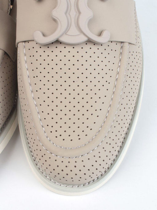 06-PDJ72-2 GRAY/GREEN Туфли женские (натуральная кожа)