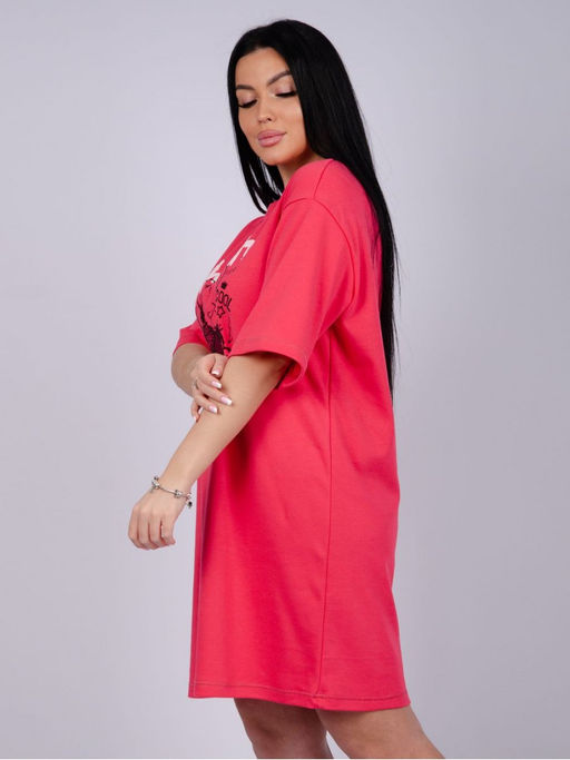 Сорочка Беверли синий, интерлок пенье - Малина фото 9