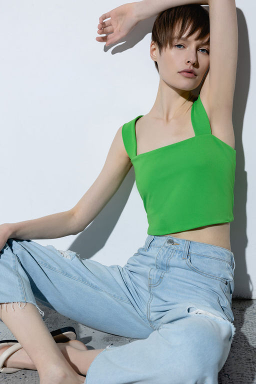 Блузка-топ с глубоким квадратным вырезом - Incity фото 2