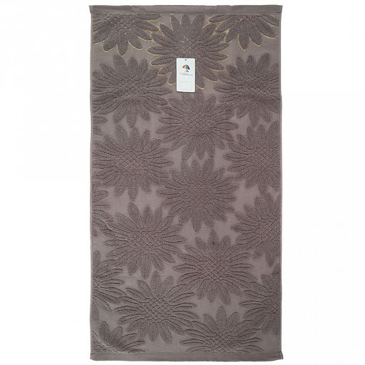 Полотенце махровое "Подсолнух" 50х90см, хлопок 100%, серый (Китай)