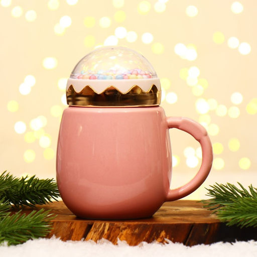 Кружка керамическая новогодняя Дорого внимание «Все сбудется», 450 мл, розовая