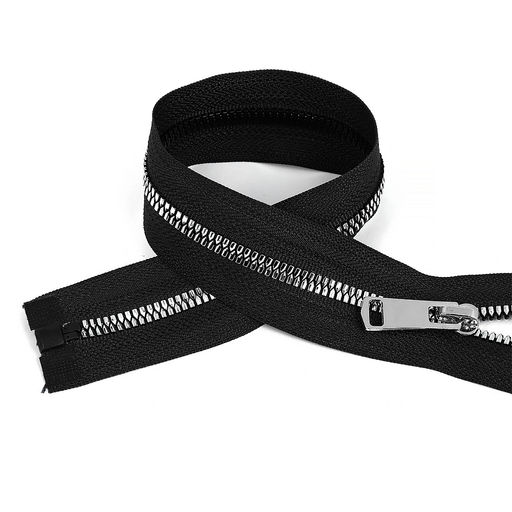 Молния Mzip трактор №5 1 замок TT, 90см, цв.черн/серебро уп.10шт