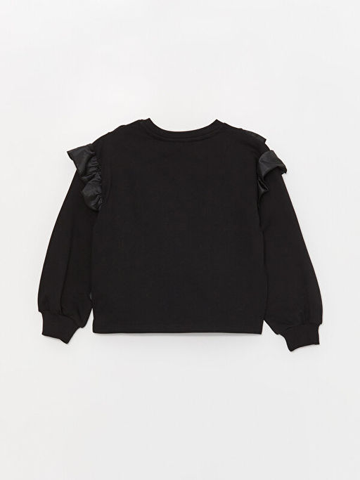 Bisiklet Yaka F?rf?r Detayl? Uzun Kollu K?z ?ocuk Sweatshirt - Waikiki фото 3