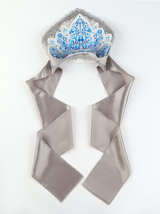 Ободок кокошник «Зимние узоры», цвет серебро, р-р 54-58