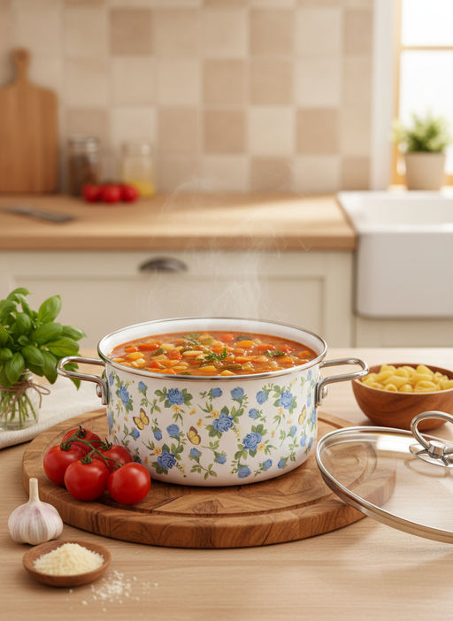 Кастрюля 3,0л цил. Summer Time 1SB205S белосн