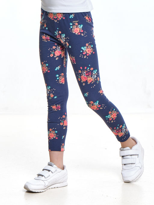 Бриджи (лосины) UD 4964 голубой/розы - Mini maxi фото 10