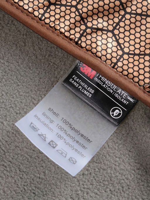 Куртка женская гибридная стёганая с капюшоном с графеновой подкладкой бежевого цвета 9622_1B