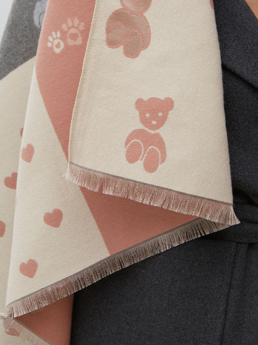 в составе ШЕРСТЬ и КАШЕМИР Большой, мягкий, теплый двусторонний палантин - Tantino фото 3