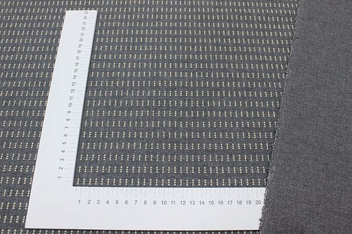 Теплый хлопок Пирамидки - елочки цв.т.серый меланж, ш.1.5м, хлопок-60%, пэ-40%, 160гр/м.кв - Купава фото 3