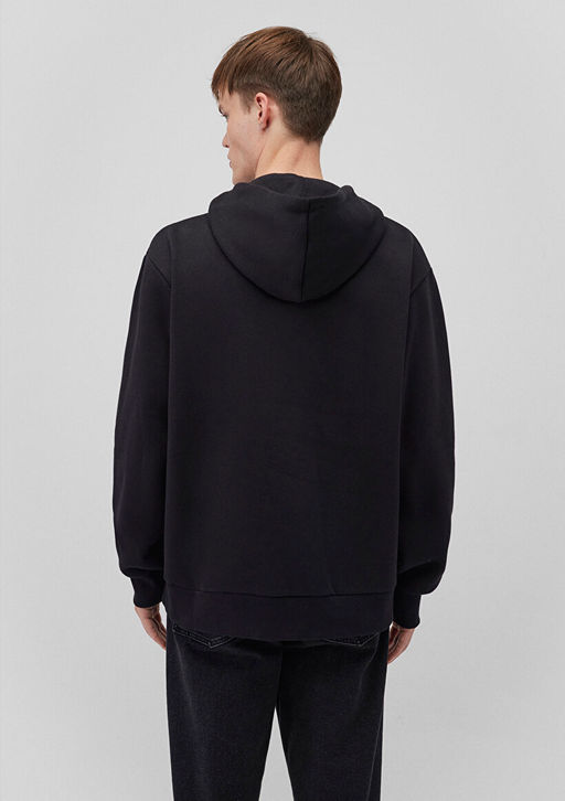 Mavi Bask?l? Kapusonlu Siyah Sweatshirt  фото 5