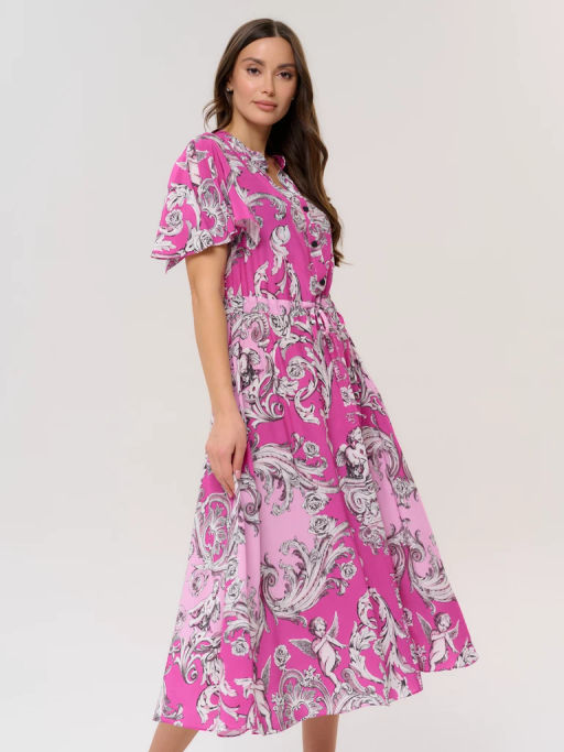 Платье женское 12421-35053 multicolor-pink