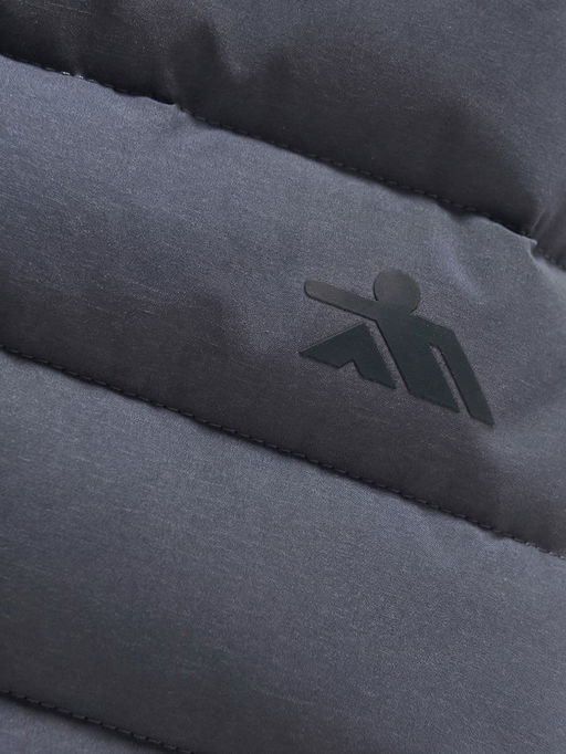 Куртка мужская стёганая с капюшоном с графеновой подкладкой темно-серого цвета 9623_1TC