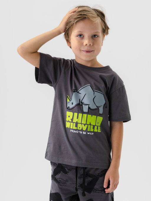 CHILLEASY 280012С-31 Комплект для мальчика (футболка, шорты), Темно серый