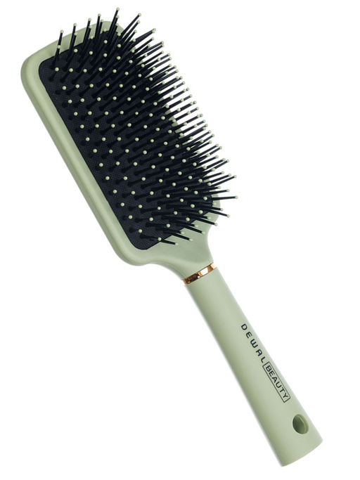 Dewal Beauty Щетка для волос серия Магия массажная, квадратная, 13 рядов, оливковый