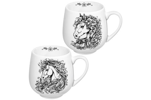 Набор 2 кружек 530 мл 13,5*10,5*10,7 см Лошадки, фарфор - Elan gallery фото 10