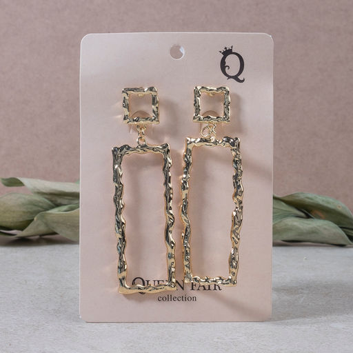 Серьги висячие Фэнтази, цвет золото, 7,3см - Queen fair фото 2