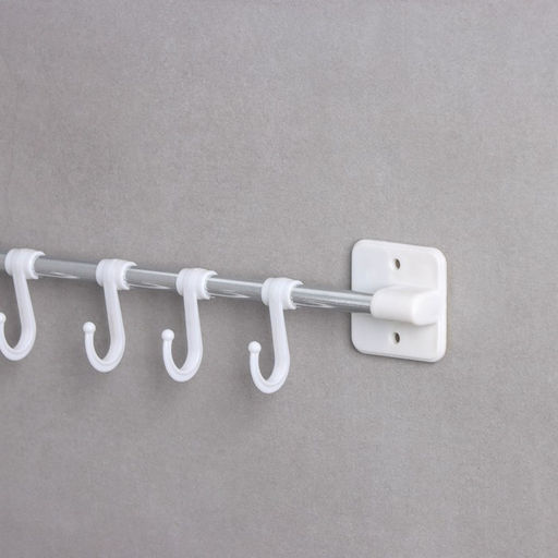 Держатель для полотенец в ванную, 8 крючков, 45 см, белый - Simaland фото 3