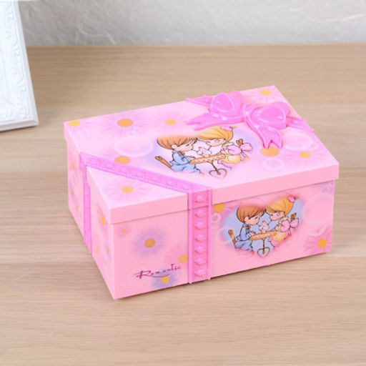 Шкатулка музыкальная 15,5х10х7,5 см розовая/ 9209 /уп 30/60/ - Галеонтрейд фото 4