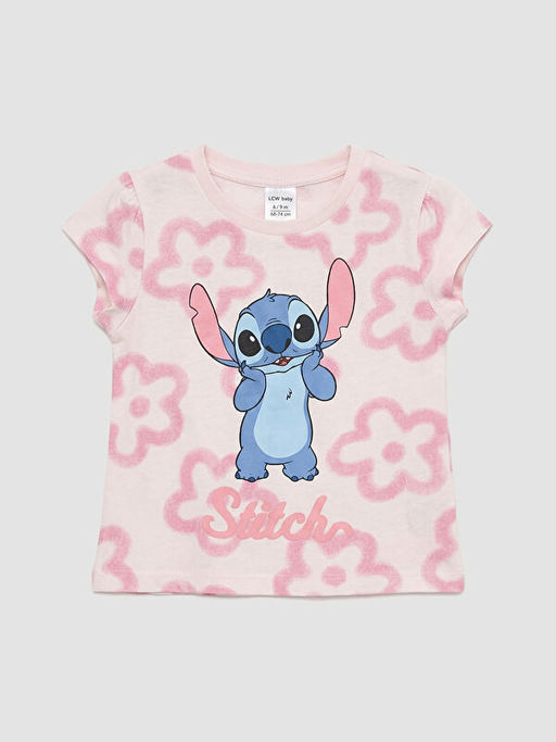 Stitch Bask?l? K?z Bebek Ti??rt ve ?ort