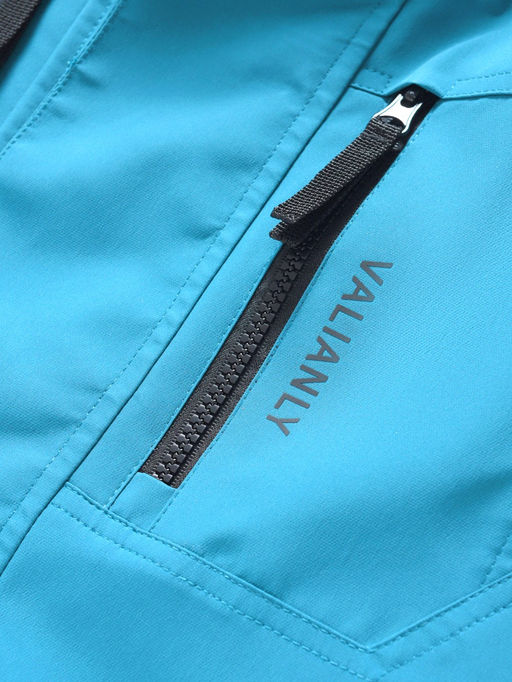 Парка зимняя подростковая для мальчика с капюшоном и мехом голубого цвета 9537Gl - Valianly фото 16