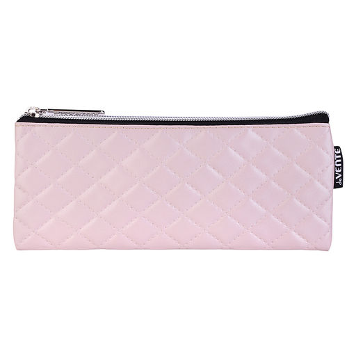 Пенал "Artique" 21,5x9x1 см, плоский для 35 предметов, на молнии, стеганная искусственная кожа наппа до -40C, с подкладом, бежевый