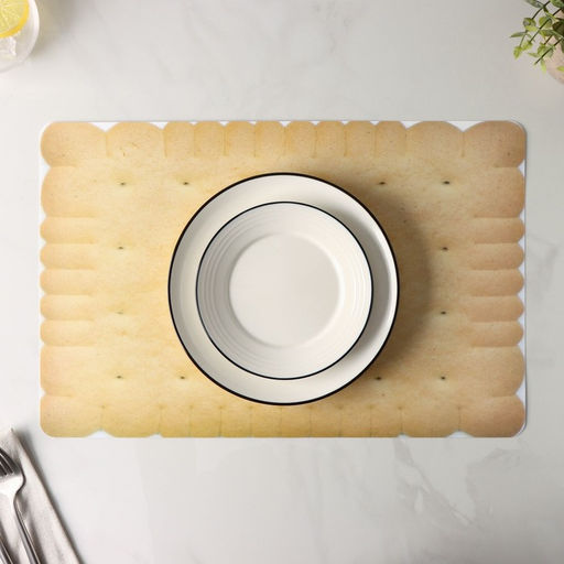 Цена за 12 шт. Салфетка сервировочная на стол Доляна «Крекер», 43×28 см, бежевая