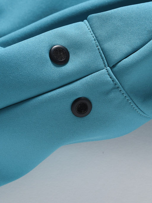 Парка женская софтшелл виндстоппер удлинённая с капюшоном бирюзового цвета 9614_1Br