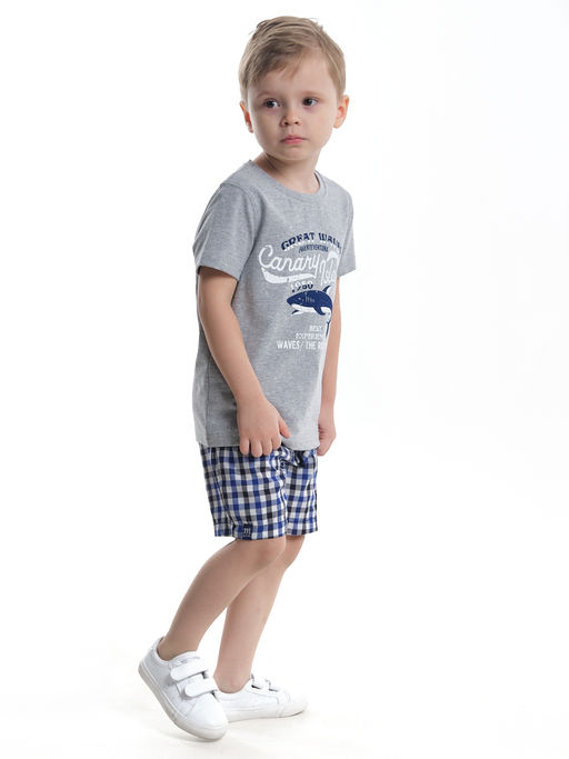 Комплект с шортами UD 4709/4710 серый/синий - Mini maxi фото 2