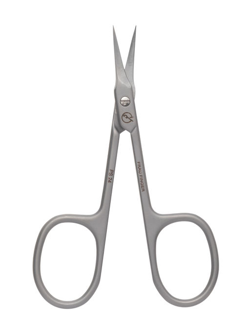 Frau Finger Ножницы маникюрные для кутикулы изогнутые / Premium PS 24, матовые, ручная заточка, 9,3 см