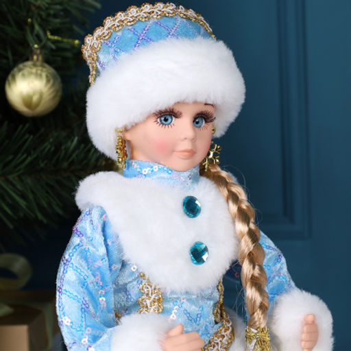 Фигурка Снегурочка 30 см +подарок / 23B12-12 /уп 36/ музыкальная - Галеонтрейд фото 3