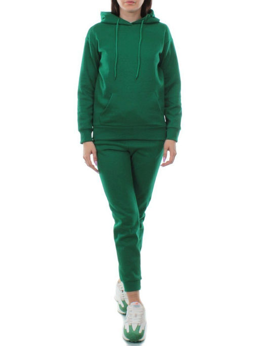 H108 GREEN Костюм спортивный женский (хлопок 90%, полиэстер 10%)