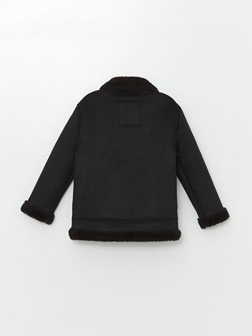 Ceket Yaka Erkek Bebek Deri G?r?n?ml? Mont - Waikiki фото 2