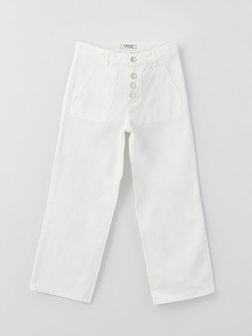 Basic Geni? Pa?a K?z ?ocuk Pantolon - Waikiki фото 3