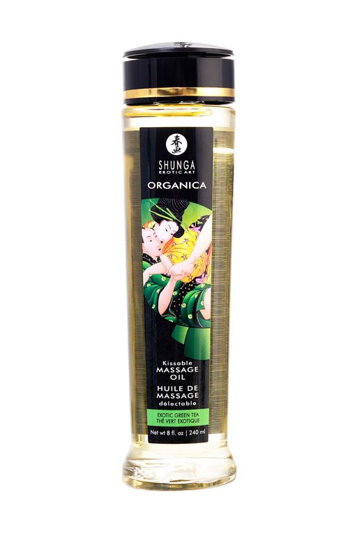 Масло для массажа Shunga Organica Exotic Green Tea, натуральное, расслабляющее, зеленый чай, 240 мл