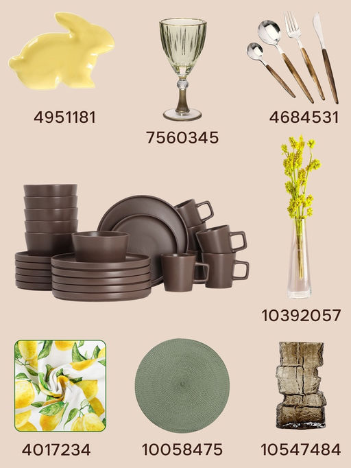 Набор салатников Доляна «Гранит», 4 шт., 800 мл, 14.5×7 см, керамика, коричневый