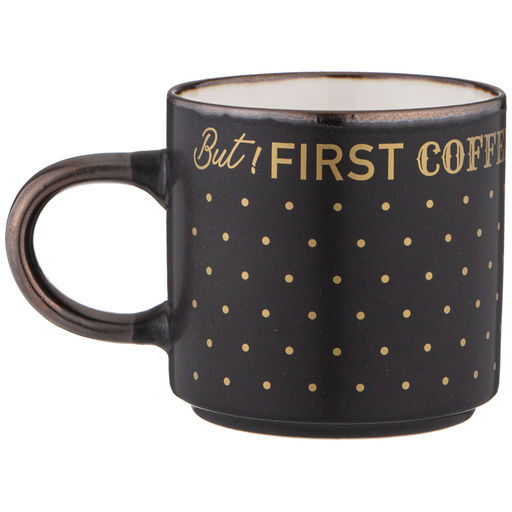 Кружка Lefard But First Coffee 390 мл чёрная  фото 4