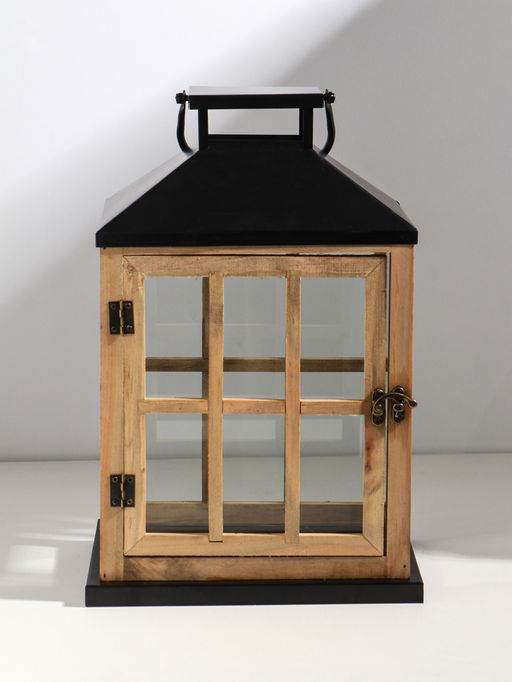 Подсвечник - фонарь «Французское окно», дерево, набор 2 шт., свеча 9×12 см, 14×19.5 см; 13×17×24.5 см, 18×24×36 см