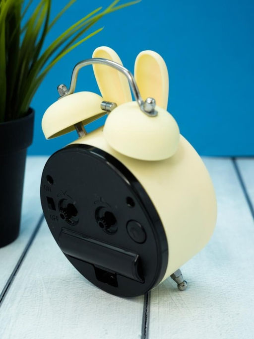 Часы-будильник Cute rabbit, yellow (6х9,5 см)