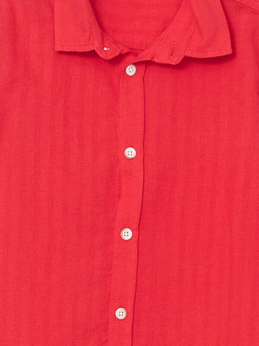 Uzun Kollu Dokulu Erkek ?ocuk G?mlek