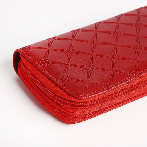 Кошелёк на молнии, цвет красный - Simaland фото 3