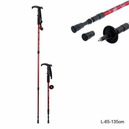 Палки для скандинавской ходьбы / T-101 /уп 5/30/красные - Галеонтрейд фото 3