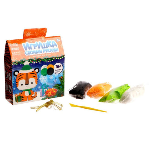 Набор для творчества. Игрушка своими руками Тигр + глазки, стека - Школа талантов фото 2