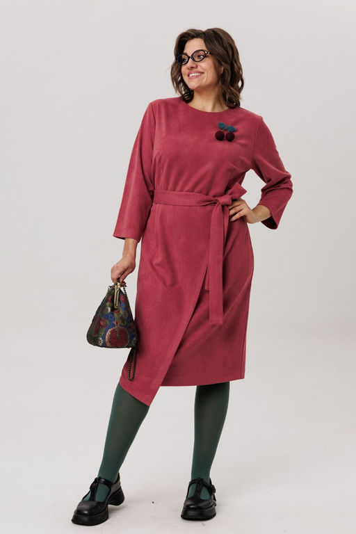 Платье ANELLI 1731 морозная вишня  фото 10