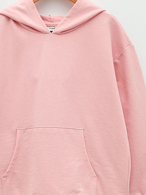 Kap??onlu Basic Uzun Kollu K?z ?ocuk Sweatshirt - Waikiki фото 3