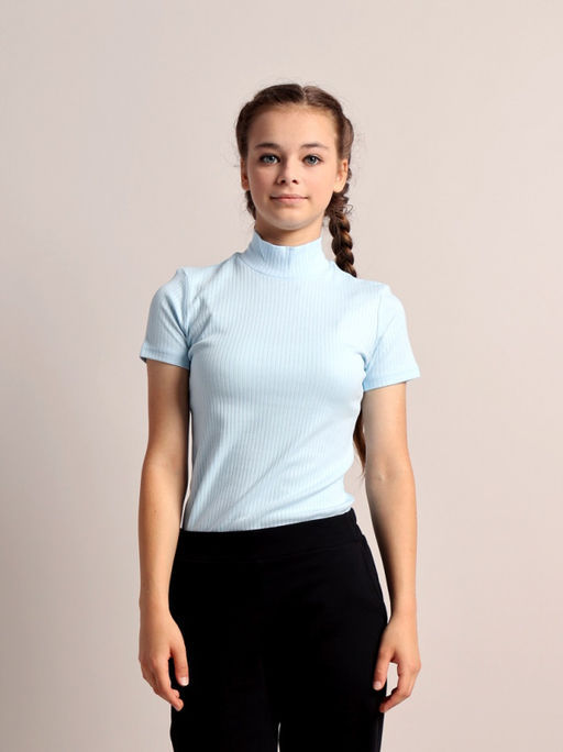 CRB wear / CWJG 63906-43 Водолазка для девочки,голубой/Ex.Cherubino  фото 7
