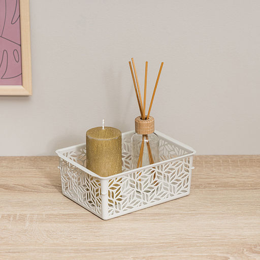 Корзина пластмассовая для хранения Linden 1,4л, 19х14х7,5см, универсальная, полипропилен, светло-серый (Россия) - Домашняя мода фото 5