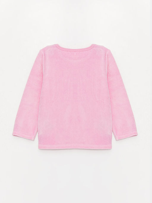 Bisiklet Yaka Uzun Kollu Daisy Duck Bask?l? K?z Bebek Pijama Tak?m