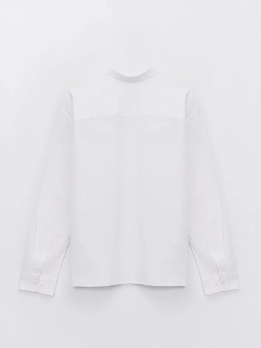 Рубашка с воротником-стойкой из льна ZR2605043011-1 / Zarina