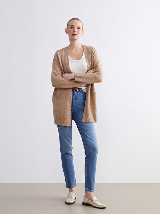 Beli Kemerli Mom Fit Kad?n Jean Pantolon